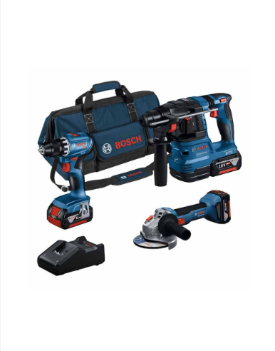 Combo 3 herramientas 18V GSR 18V-45 + GWS 18V-8 + GBH 18V-22