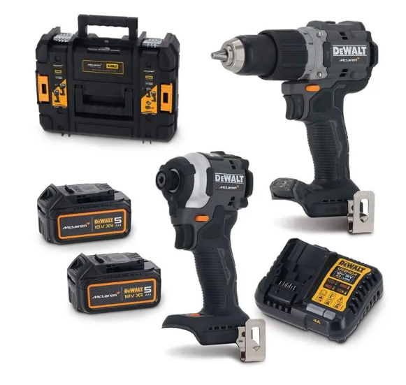 Kit McLaren 5Ah: Atornillador de impacto 1/4" + llave de impacto 1/2" XR 18V