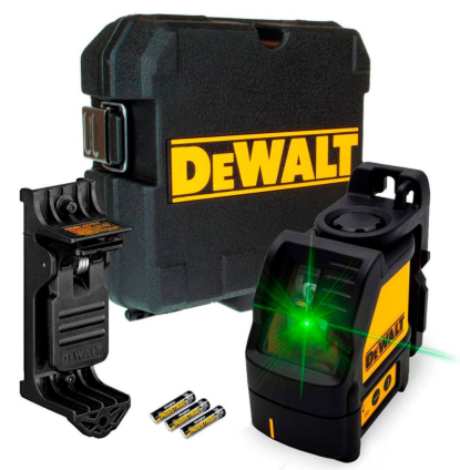 Nivel láser verde de líneas en cruz