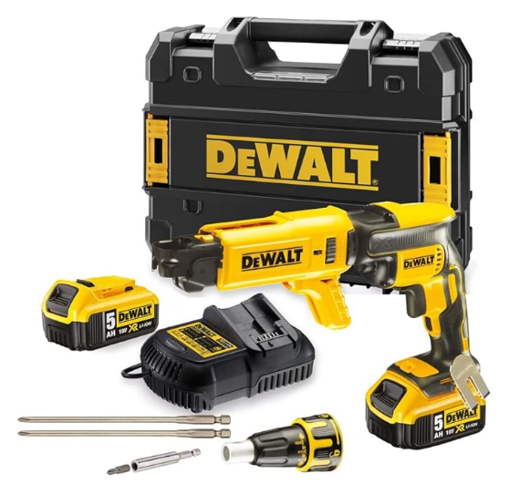 Panel Atornillador Yeso XR 18V ​​Li‑Ion 5Ah con cargador de tornillos