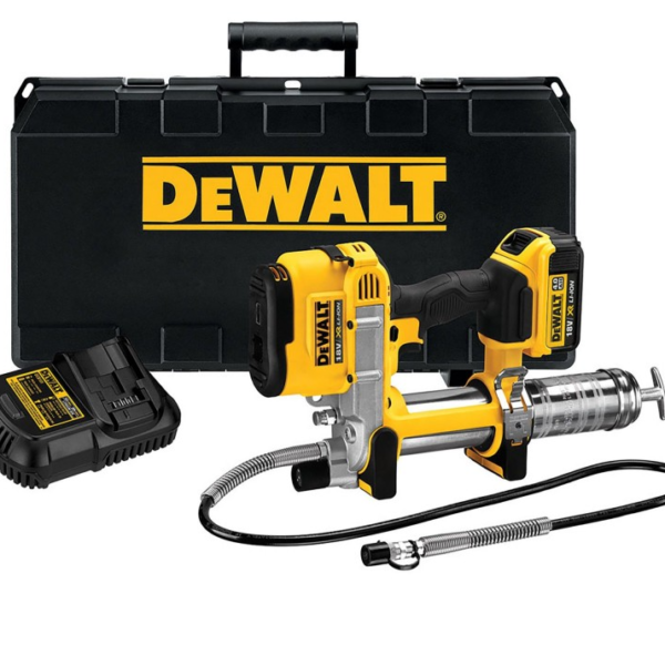 Pistola engrasadora XR 18V ​​2 velocidades con batería 5Ah, cargador y bolsa