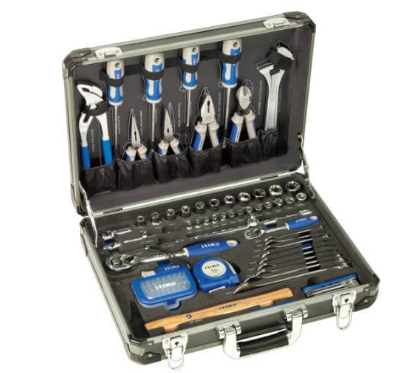 CAJA DE HERRAMIENTAS DE ALUMINIO CON 97 HERRAMIENTAS