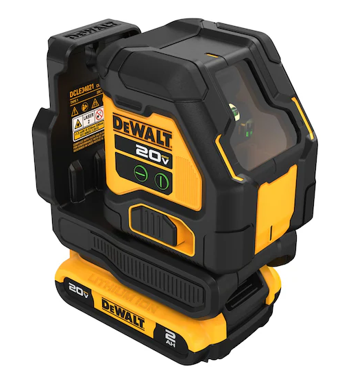 Nivel láser verde cruz XR 18V con batería 2Ah