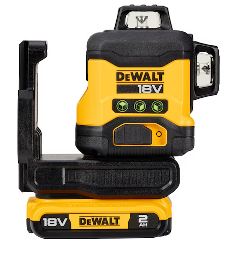 Nivel láser verde 3 líneas 360° XR 18V con batería 2Ah