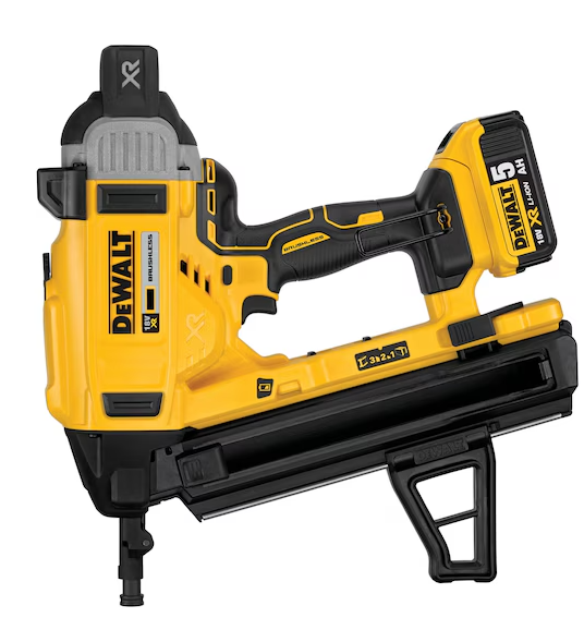 Clavadora hormigón XR 18V 2.6-3.7mm con 2 baterías 5Ah,Clavadora mecánica sin gas clavos 13-57mm 2 baterías maletín