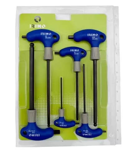 JUEGO 6 DESTORNILLADORES LLAVES ALLEN MANGO EN T CON BOLA