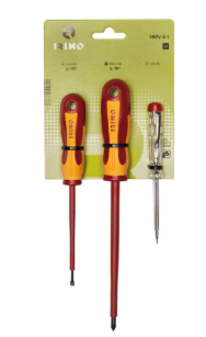 JUEGO 2 DESTORNILLADORES 1000V + TESTER
