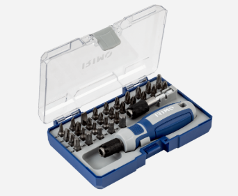 JUEGO PUNTAS 1/4" CON PORTAPUNTAS MAGNÉTICO 32 PIEZAS