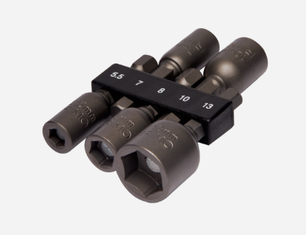 JUEGO 5 ADAPTADORES DE MORDAZAS MAGNÉTICAS 1/4"