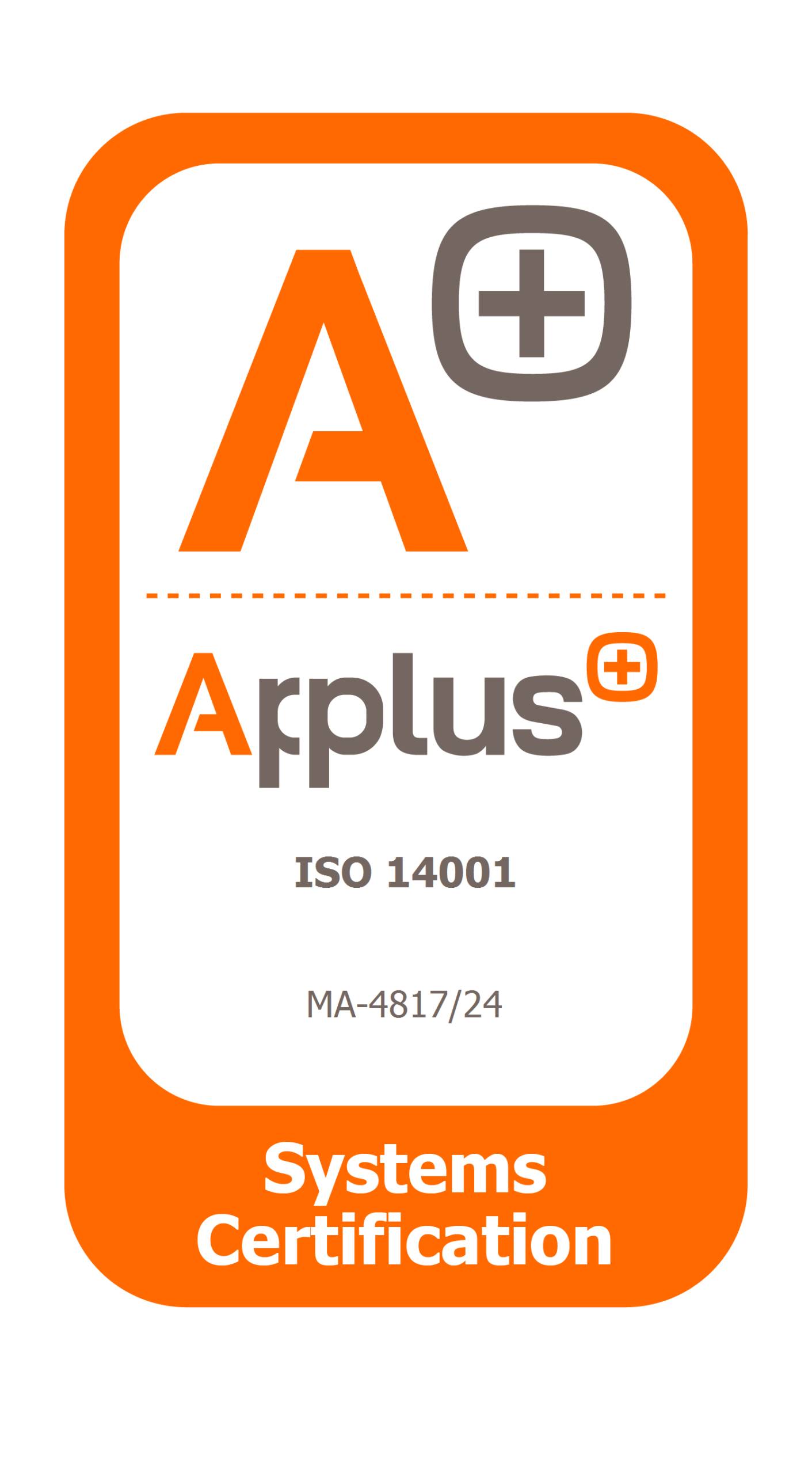 Certificado ISO 14001 de Suministros Industriales Incomer, emitido por Applus+